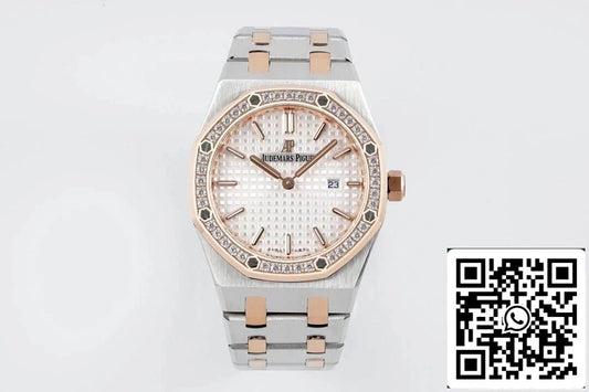 Audemars Piguet Royal Oak Quartz 33MM 67651SR.ZZ.1261SR.01 1:1 Best Edition ZF Factory White Dial EU Watch Store