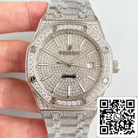 Audemars Piguet Royal Oak Series 15400.OR 1:1 Best Edition Swiss ETA3120 Full Diamond Dial EU Watch Store