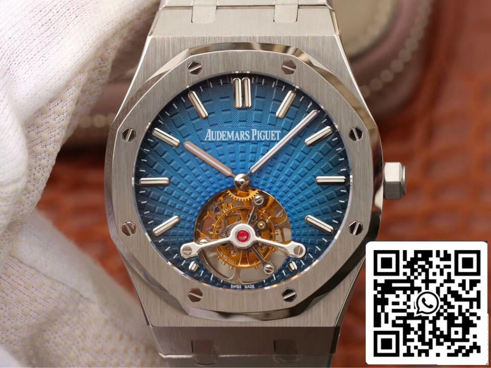 Audemars Piguet Royal Oak Tourbillon 26522TI.OO.1220TI.01 1:1 Best Edition JF Factory Smoky Blue Dial EU Watch Store