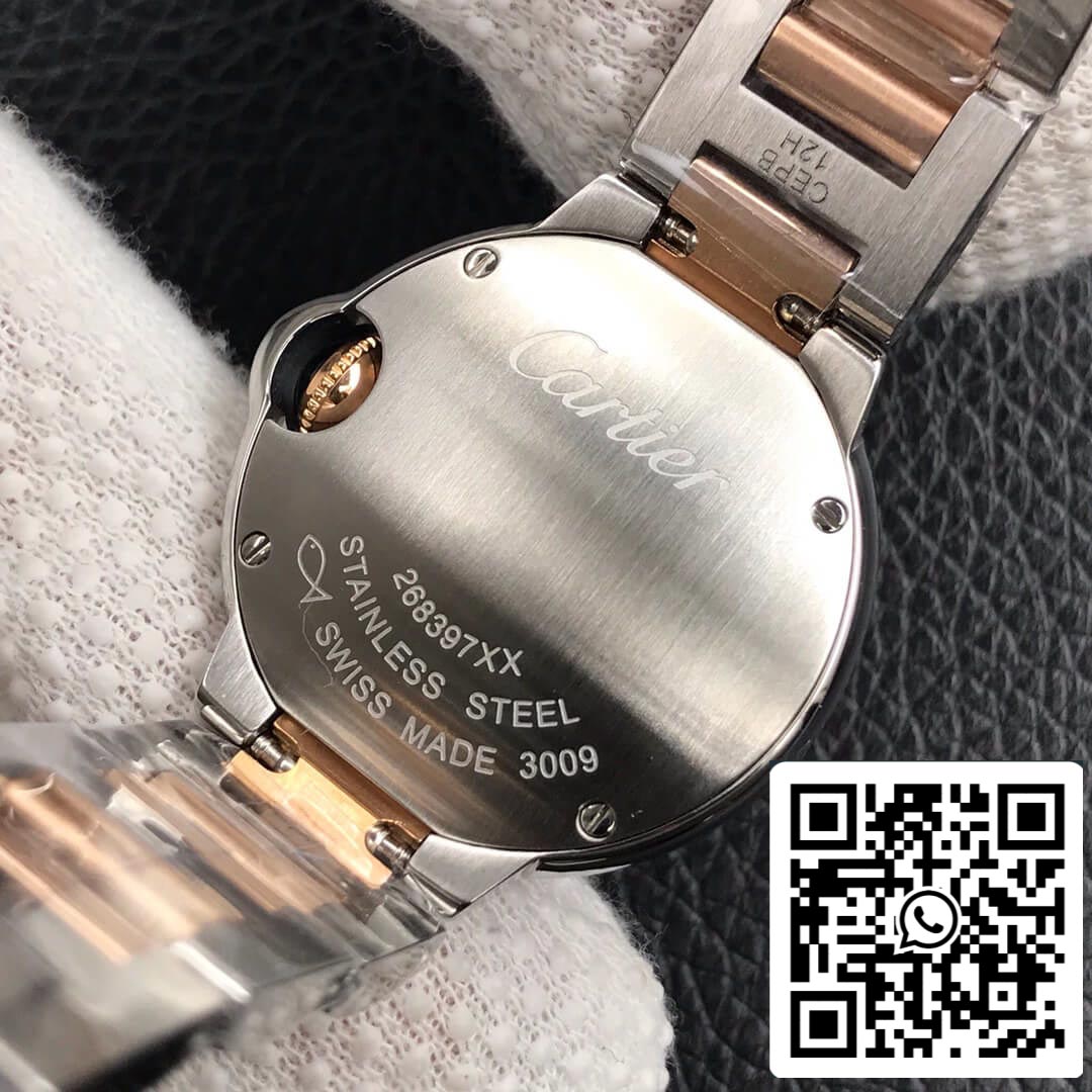 Ballon Bleu De Cartier 28MM 1:1 Best Edition V6 Factory V8 Pink Dial Gold Strap US Replica Watch