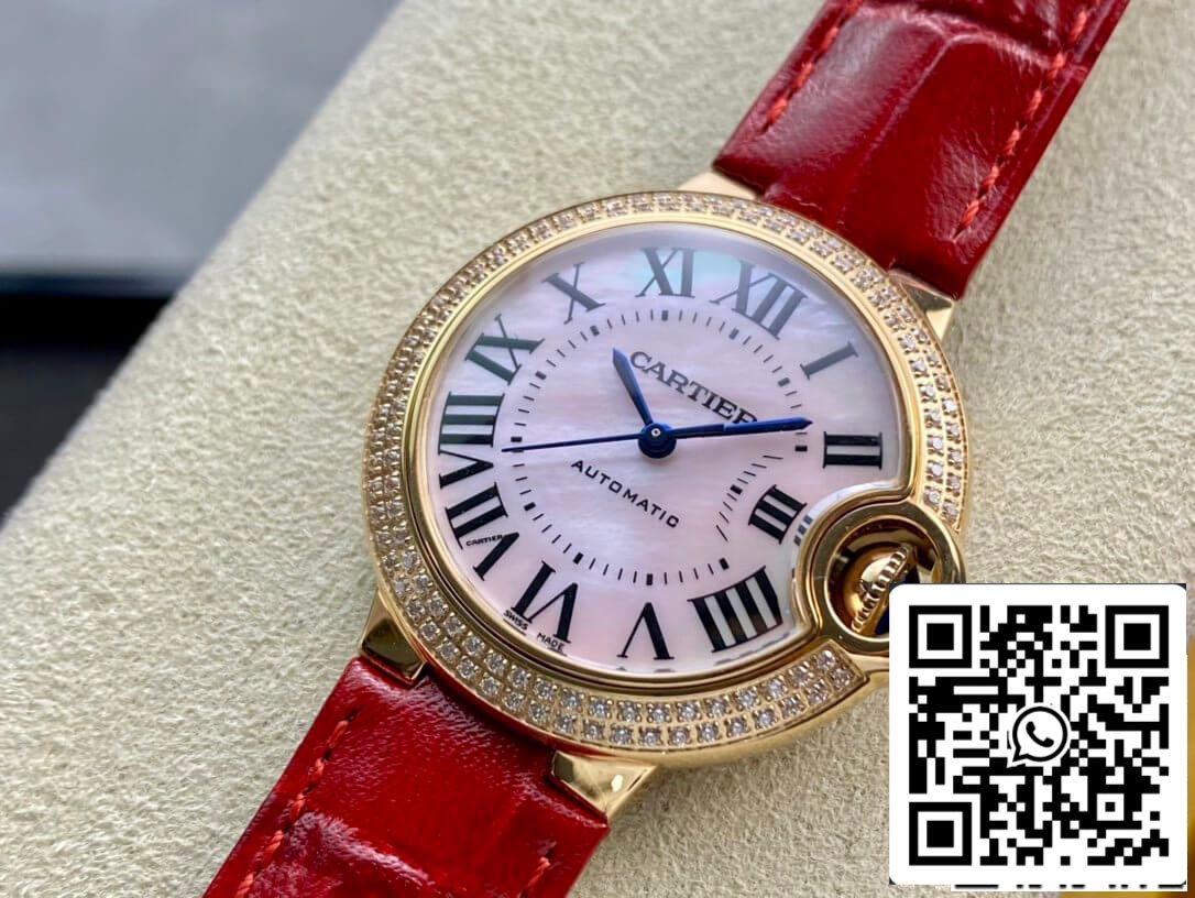 Ballon Bleu De Cartier 33MM WJBB0033 1:1 Best Edition 3K Factory Red Strap US Replica Watch