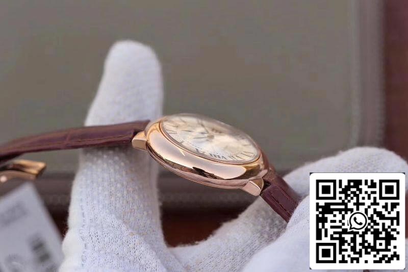 Ballon Bleu De Cartier 33mm Rosegold 1:1 Best Edition Brown Leather Strap Swiss ETA 2671 US Replica Watch