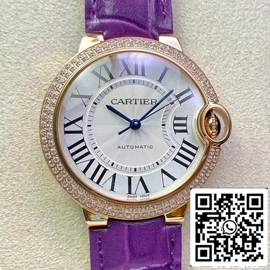 Ballon Bleu De Cartier 36MM WJBB0009 1:1 Best Edition 3K Factory Diamond Bezel US Replica Watch