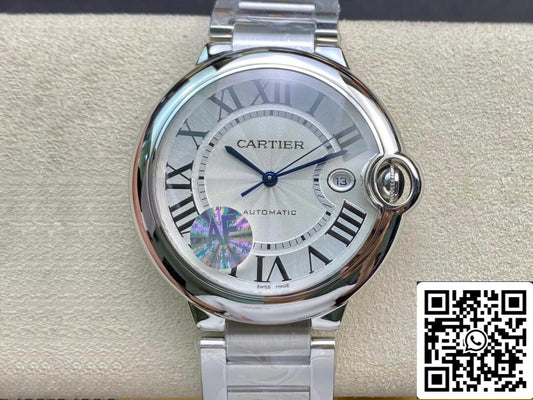 Ballon Bleu De Cartier W69012Z4 42MM 1:1 Best Edition AF Factory Silver White Dial US Replica Watch