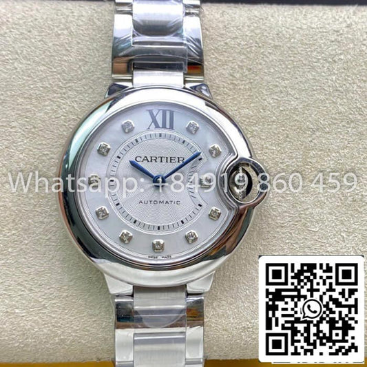 Ballon Bleu De Cartier WE902074 33MM 1:1 Best Edition V6 Factory White Dial US Replica Watch