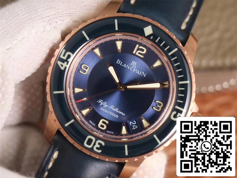Blancpain Fifty Fathoms 5015-3603C-63B 1:1 Best Edition ZF Factory Blue Dial Swiss ETA1315 US Replica Watch