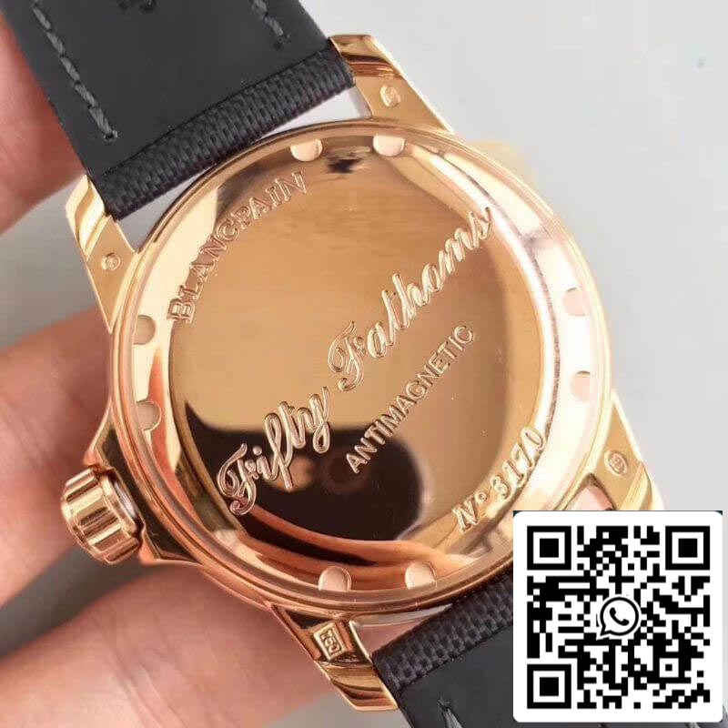 Blancpain Fifty Fathoms 5015-3630-52 ZF Factory Mechanical Watches 1:1 Best Edition Swiss ETA2836-2 Black Dial US Replica Watch