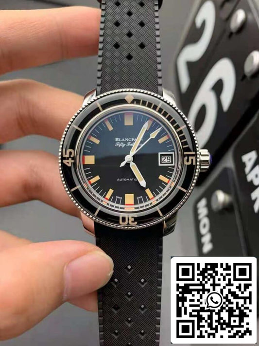 Blancpain Fifty Fathoms Barakuda 5008B 1130 B52A 1:1 Best Edition ZF Factory Black Dial US Replica Watch