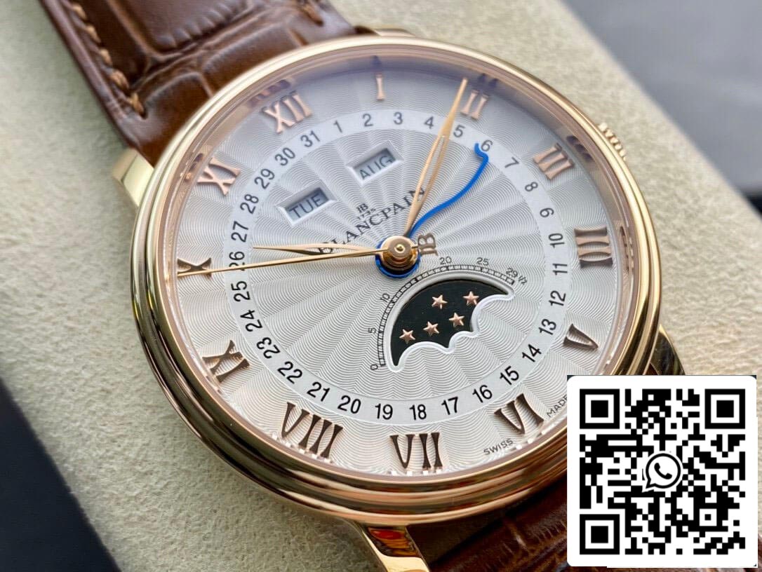 Blancpain Villeret 6654 1:1 Best Edition OM Factory V3 Gold Case US Replica Watch