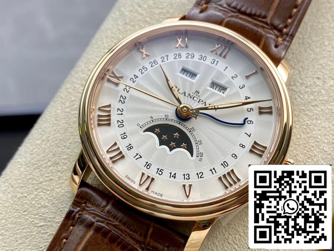 Blancpain Villeret 6654 1:1 Best Edition OM Factory V3 Gold Case US Replica Watch