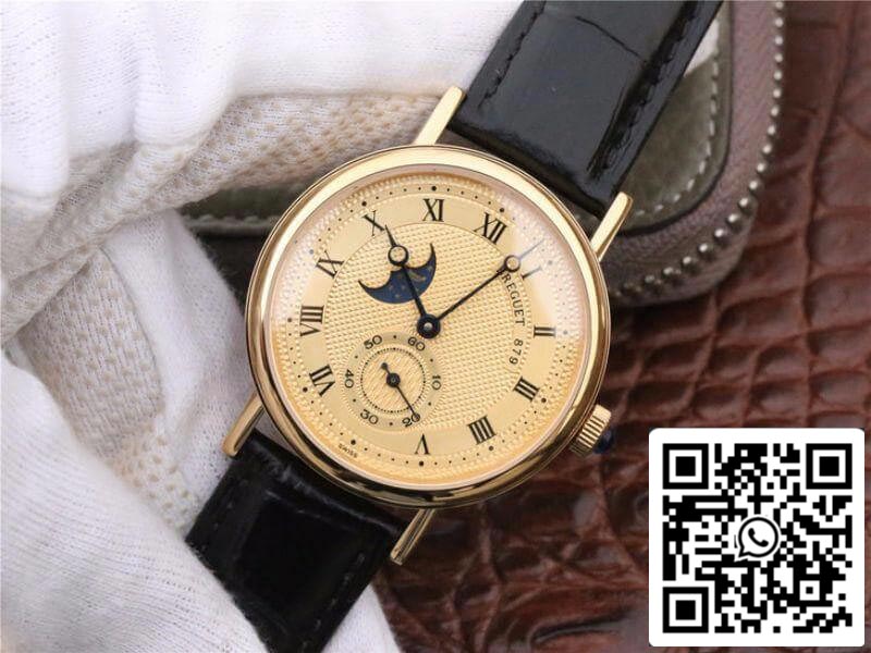Breguet Classique Moonphase 4396 Men Watches 1:1 Best Edition Swiss ETA5165R Gold Dial US Replica Watch