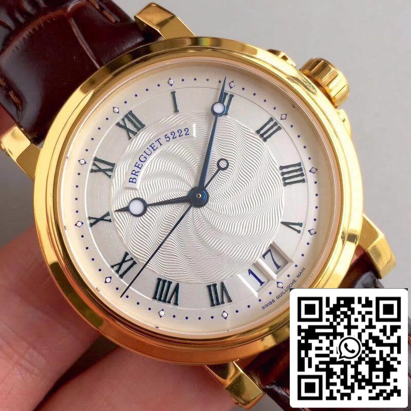 Breguet Marine 5817 5817BA/12/9V8 Mechanical Watches 1:1 Best Edition Swiss ETA517GG Silver Textured Dial US Replica Watch