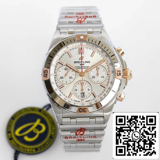 Breitling Chronomat IB0134101G1A1 1:1 Best Edition GF Factory White Dial US Replica Watch