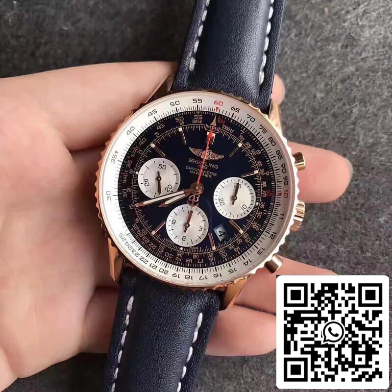 Breitling Navitimer 01 RB012012 1:1 Best Edition JF Factory Blue Strap US Replica Watch