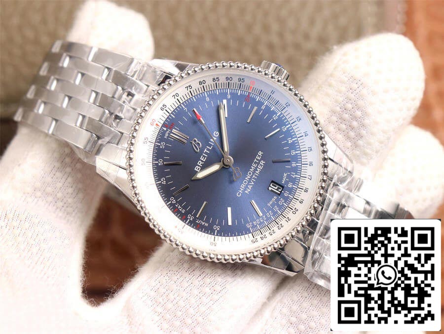 Breitling Navitimer Automatic 38 A17325211C1A1 1:1 Best Edition KOR Factory Blue Dial Swiss SW200 US Replica Watch