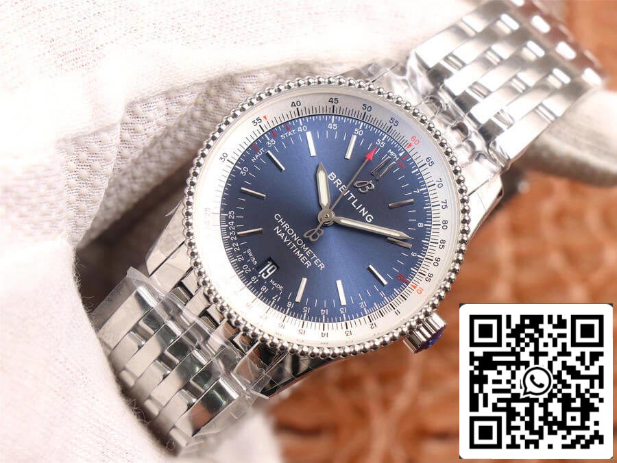 Breitling Navitimer Automatic 38 A17325211C1A1 1:1 Best Edition KOR Factory Blue Dial Swiss SW200 US Replica Watch
