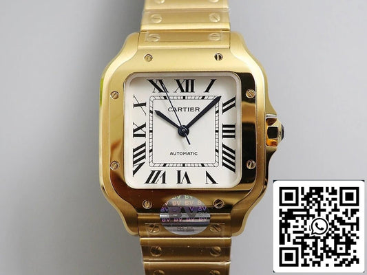 Cartier De Santos W20112Y1 1:1 Best Edition BV Factory White Dial US Replica Watch
