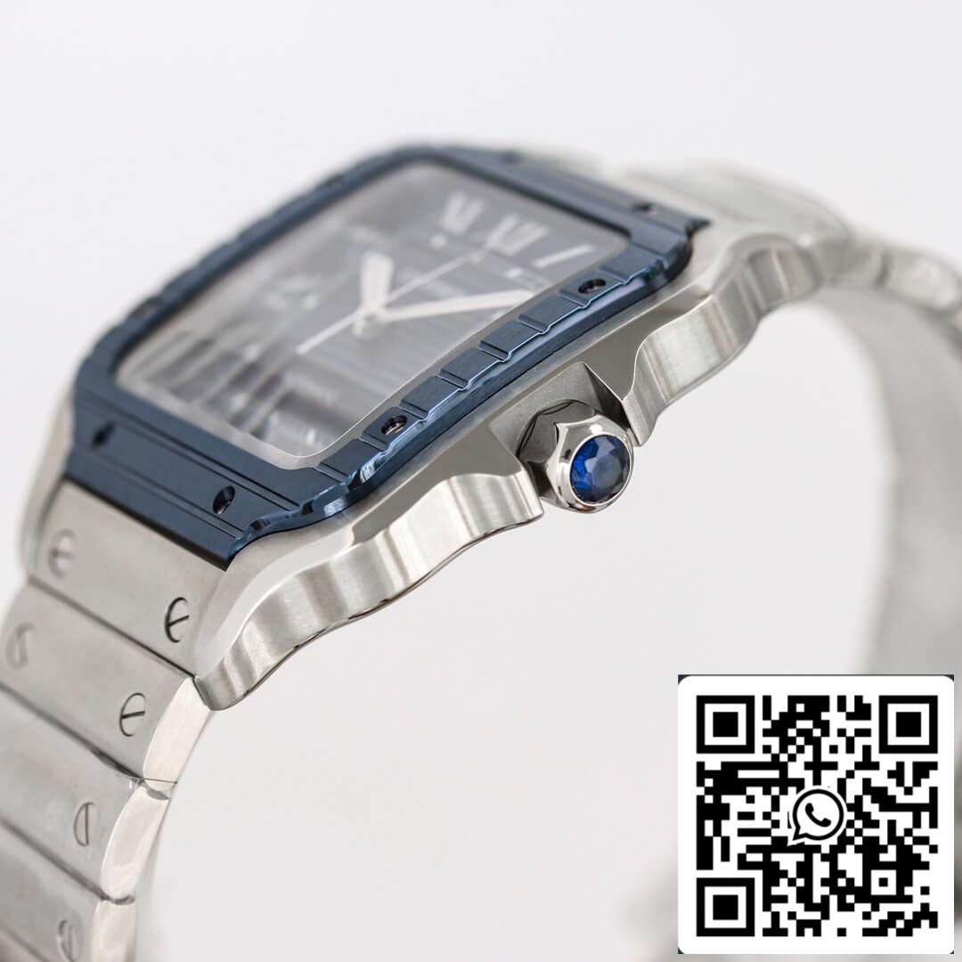 Cartier Santos 1:1 Best Edition GF Factory Blue Bezel US Replica Watch