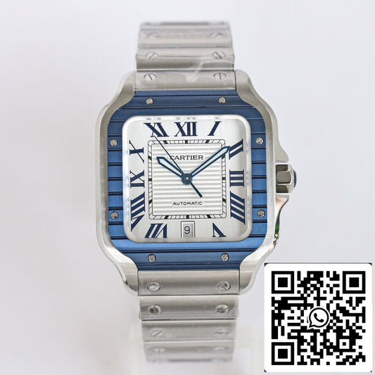Cartier Santos 1:1 Best Edition GF Factory Stainless Steel Strap US Replica Watch