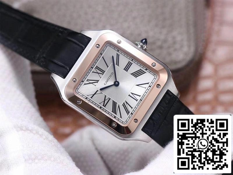 Cartier Santos Dumont W2SA0017 1:1 Best Edition F1 Factory Silver Dial Swiss ETA430 MC US Replica Watch