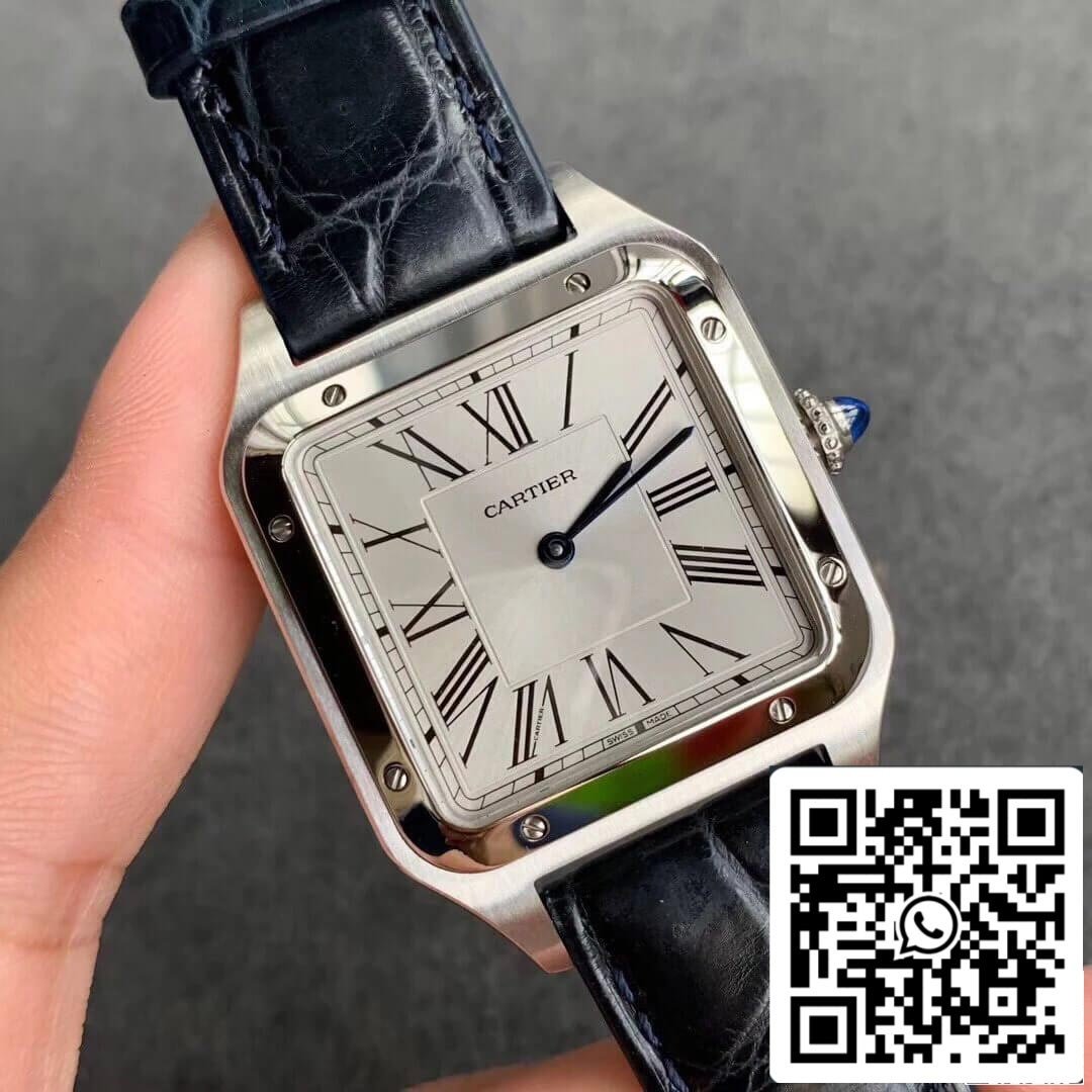 Cartier Santos WSSA0022 Men Watches 1:1 Best Edition Silver-Plated Frosted Dial US Replica Watch