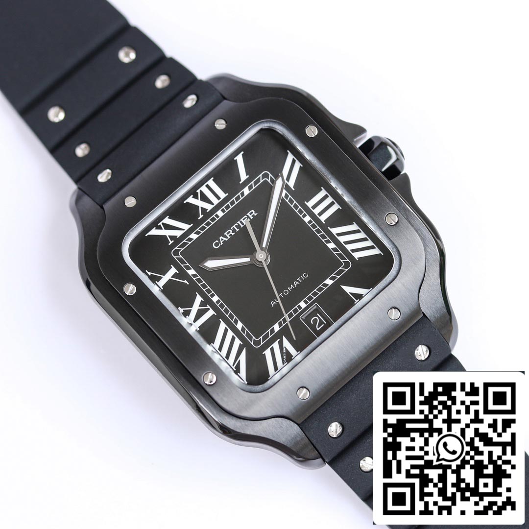 Cartier Santos WSSA0039 1:1 Best Edition GF Factory V2 Rubber Strap US Replica Watch