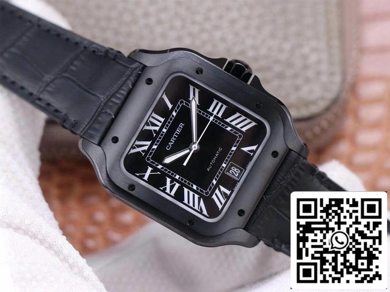 Cartier Santos WSSA0039 1:1 Best Edition V6 Factory Carbon Plating Swiss ETA1847 MC US Replica Watch