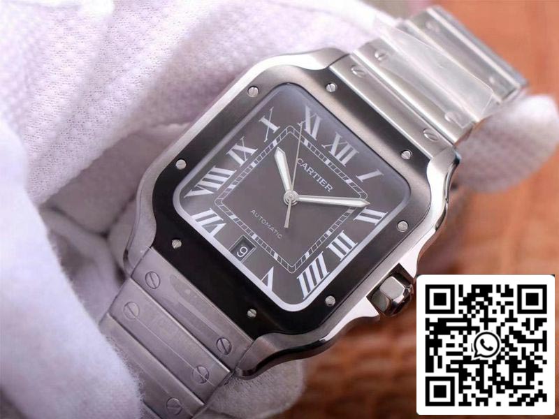 Cartier Santos de WSSA0037 1:1 Best Edition V6 Factory Gray Dial Swiss ETA9015 US Replica Watch