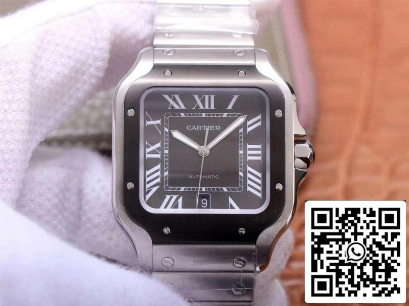 Cartier Santos de WSSA0037 1:1 Best Edition V6 Factory Gray Dial Swiss ETA9015 US Replica Watch