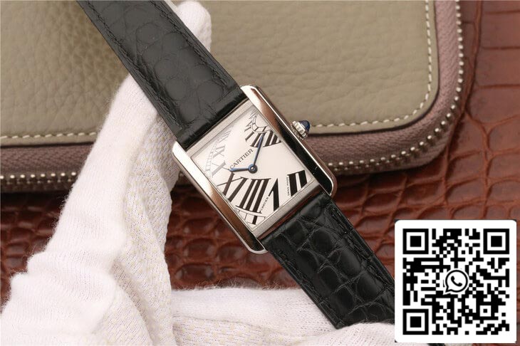 Cartier Tank W5200018 1 1 Best Edition K11 Factory White Dial EU