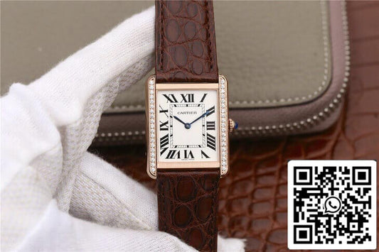 Cartier Tank WT200005 1:1 Best Edition K11 Factory White Dial US Replica Watch