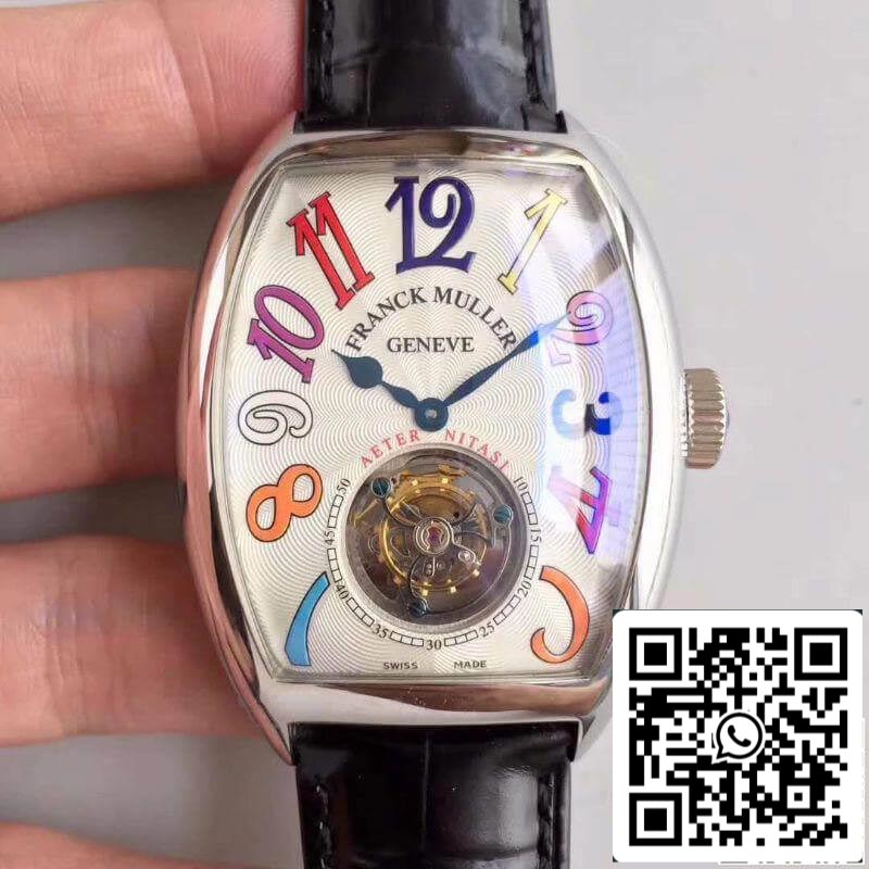 Franck Muller Crazy Hours Dreams Tourbillon 8880 1:1 Best Edition Swiss Tourbillon White Dial US Replica Watch