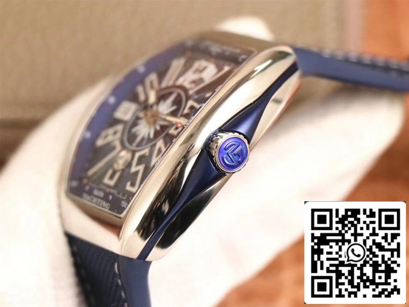 Franck Muller Mens Collection V 45 SC DT AC BL 1:1 Best Edition ZF Factory Blue Dial Swiss ETA9015 US Replica Watch