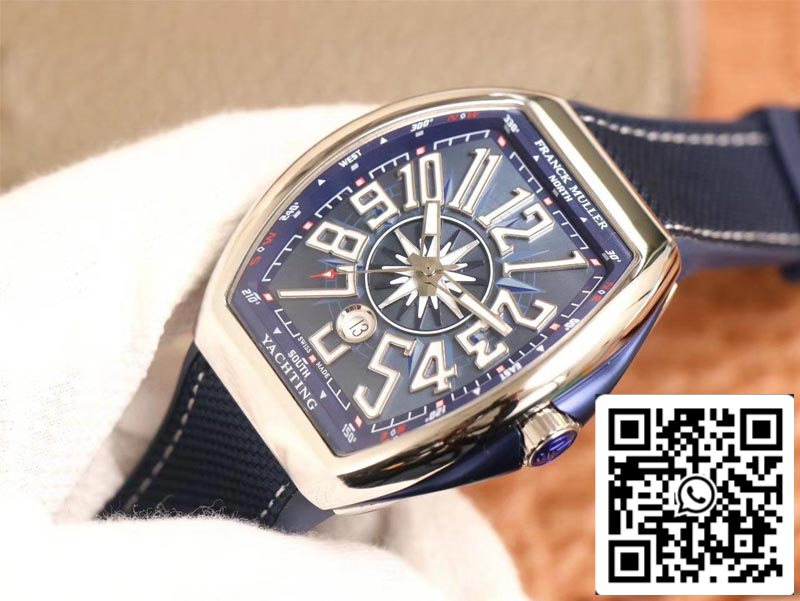 Franck Muller Mens Collection V 45 SC DT AC BL 1:1 Best Edition ZF Factory Blue Dial Swiss ETA9015 US Replica Watch