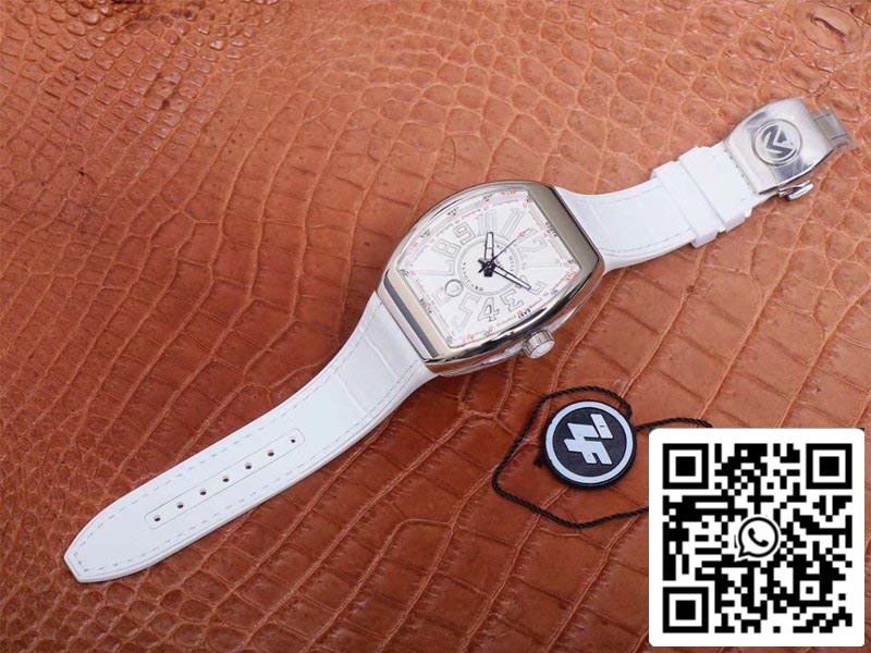 Franck Muller Vanguard V 45 SC DT 5N BC 1:1 Best Edition ZF Factory White Dial Swiss ETA9015 US Replica Watch