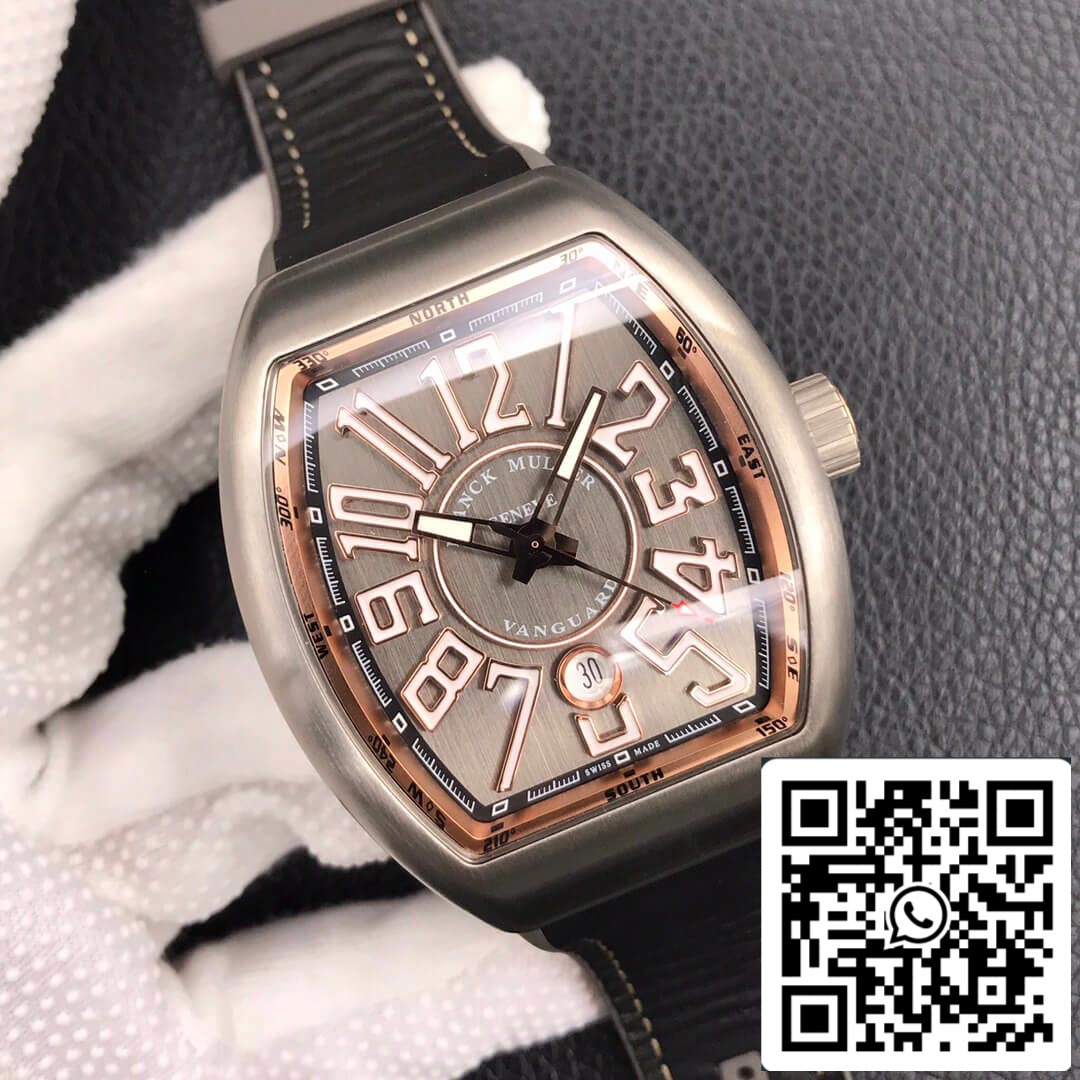 Franck Muller Vanguard V 45 SC DT TT BR 5N 1:1 Best Edition ZF Factory Titanium Metal US Replica Watch