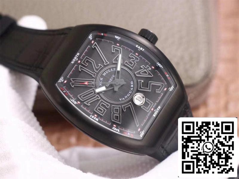 Franck Muller Vanguard V 45 SC DT TT NR BR TT 1:1 Best Edition ZF Factory Black Dial Swiss ETA9015 US Replica Watch