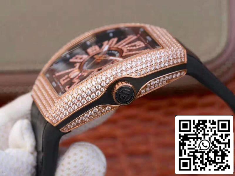 Franck Muller Vanguard V45.SC.DT.D.NBR.CD.5N.NR 1:1 Best Edition Swiss ETA2824-2 rosegold US Replica Watch