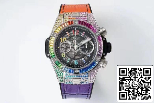 Hublot BIG BANG Unico 411.NX.1117.LR.0999 1:1 Best Edition ZF Factory Rainbow Skeleton Dial US Replica Watch
