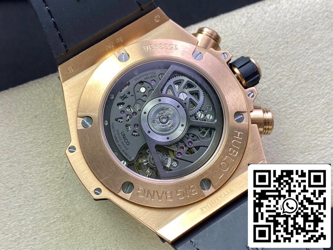 Hublot BIG BANG Unico 411.OX.9910.LR.0999 1:1 Best Edition ZF Factory Rainbow Rose Gold Case US Replica Watch