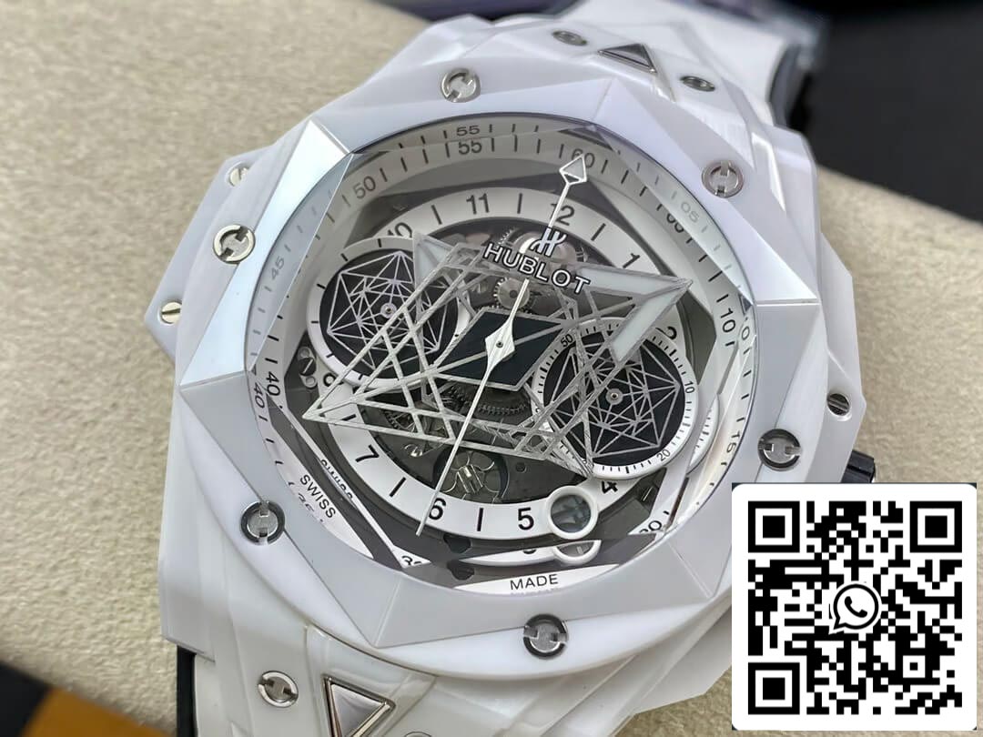 Hublot Big Bang Sang Bleu II 418.HX.2001.RX.MXM21 1:1 Best Edition BB Factory White Ceramics US Replica Watch