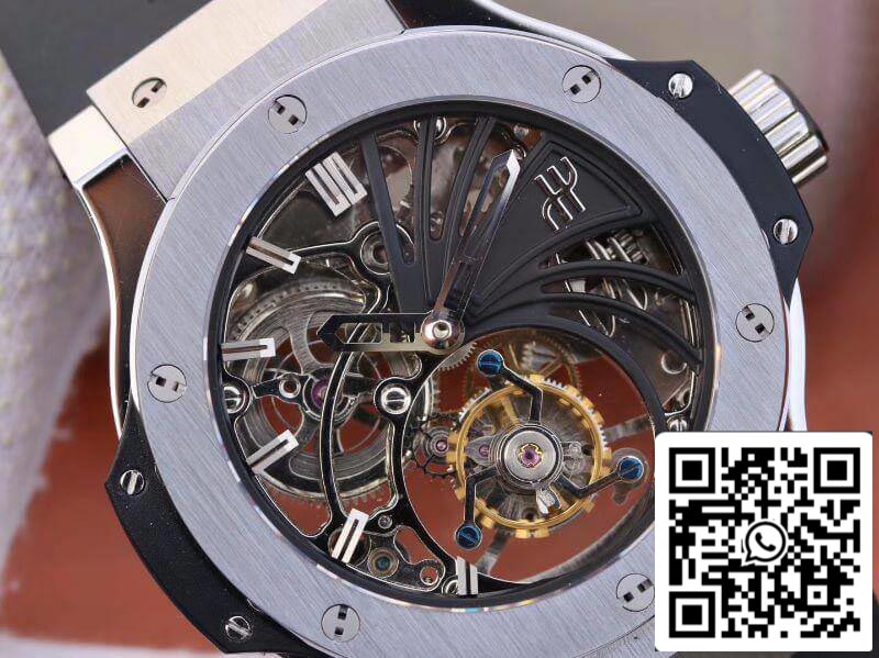 Hublot Big Bang hollow tourbillon Swiss Seagull hand-winding tourbillon movement Skeleton Dial US Replica Watch