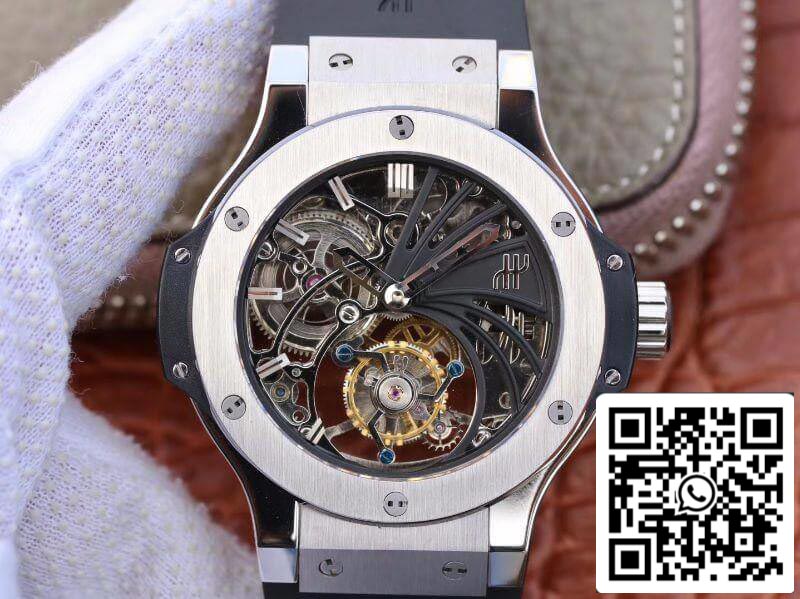 Hublot Big Bang hollow tourbillon Swiss Seagull hand-winding tourbillon movement Skeleton Dial US Replica Watch