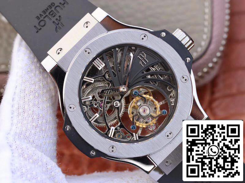 Hublot Big Bang hollow tourbillon Swiss Seagull hand-winding tourbillon movement Skeleton Dial US Replica Watch