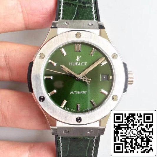 Hublot Classic Fusion 511.NX.8970.LR JJ Factory Mechanical Watches 1:1 Best Edition Swiss ETA2892 Green Dial US Replica Watch
