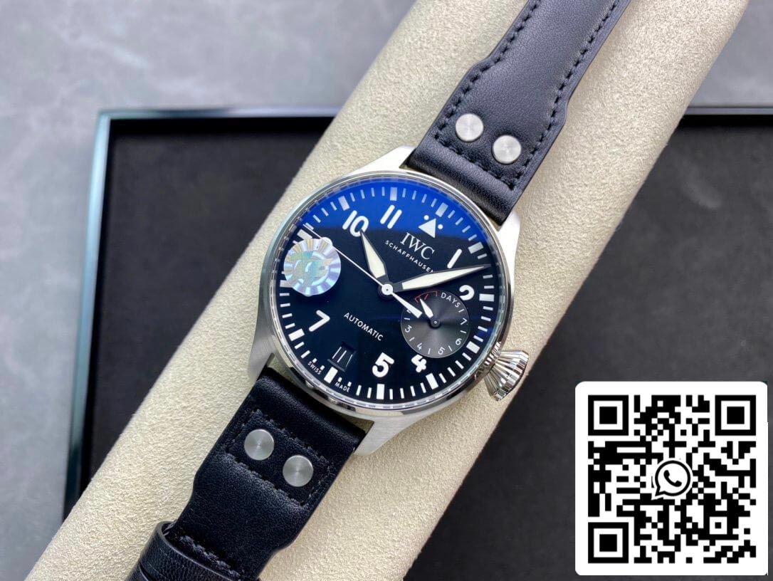 IWC Pilot 46MM 1:1 Best Edition ZF Factory Stainless Steel Black Dial US Replica Watch