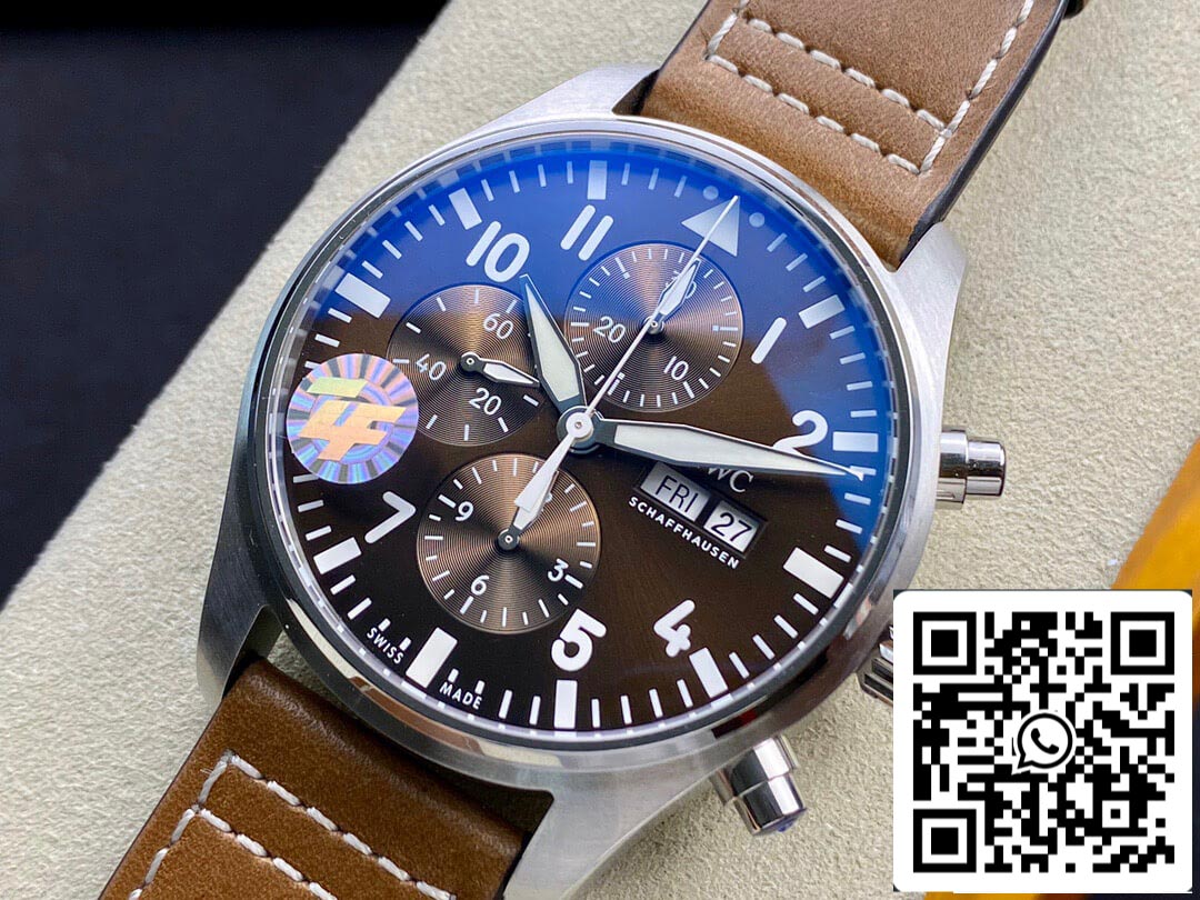 IWC Pilot Chronograph IW377713 ZF Factory 1:1 Best Edition Swiss ETA7750 Brown Dial US Replica Watch