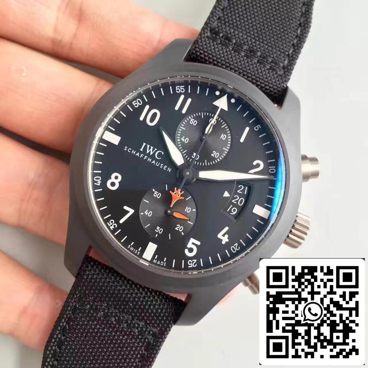 IWC Pilot Chronograph IW388001 ZF Factory 1:1 Best Edition Swiss ETA7750 Black Dial US Replica Watch