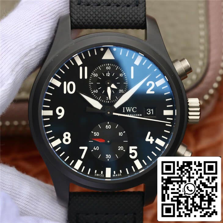 IWC Pilot TOP GUN IW389001 1:1 Best Edition ZF Factory Black Dial US Replica Watch