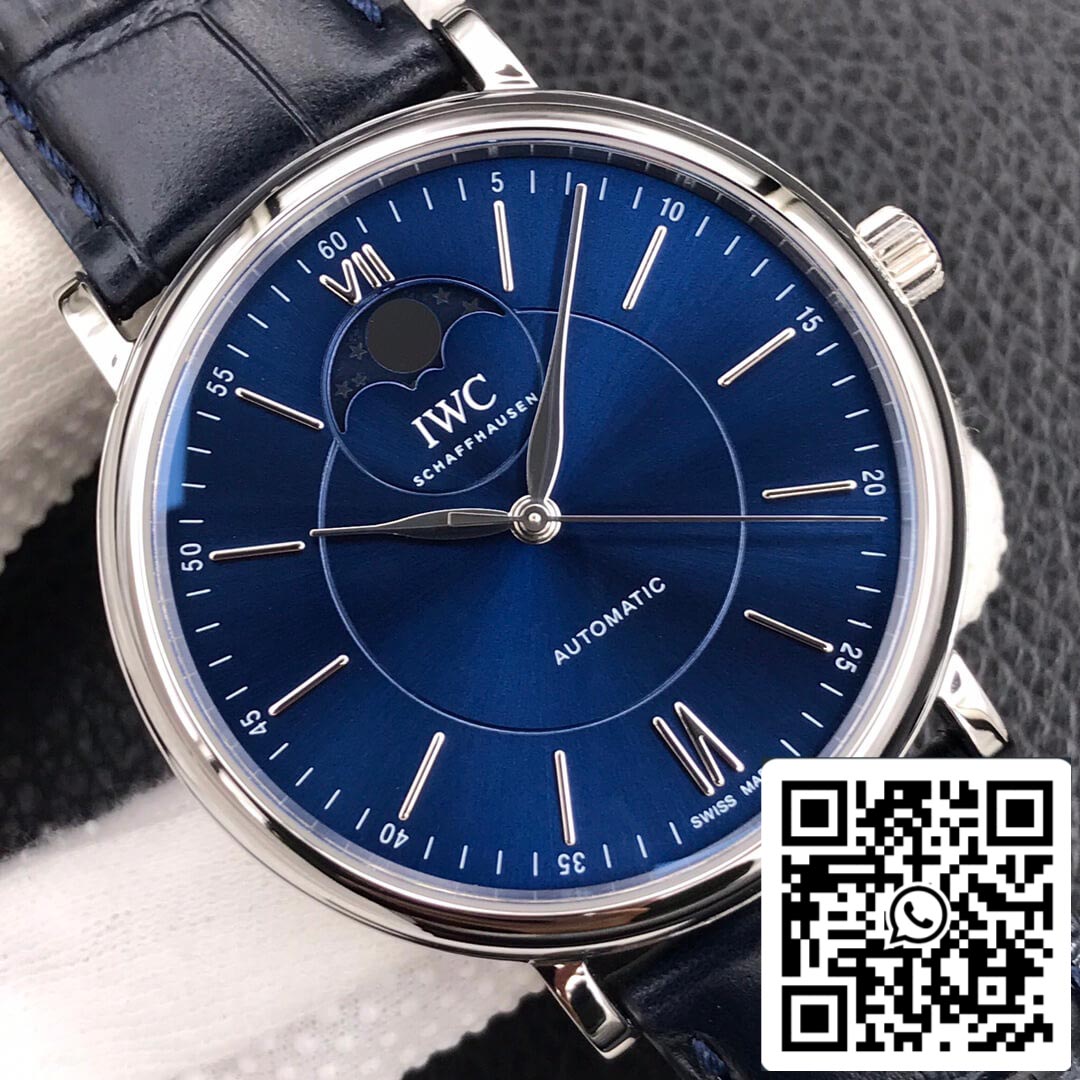 IWC Portofino Moon Phase IW459402 1:1 Best Edition MKS Factory Blue Dial US Replica Watch